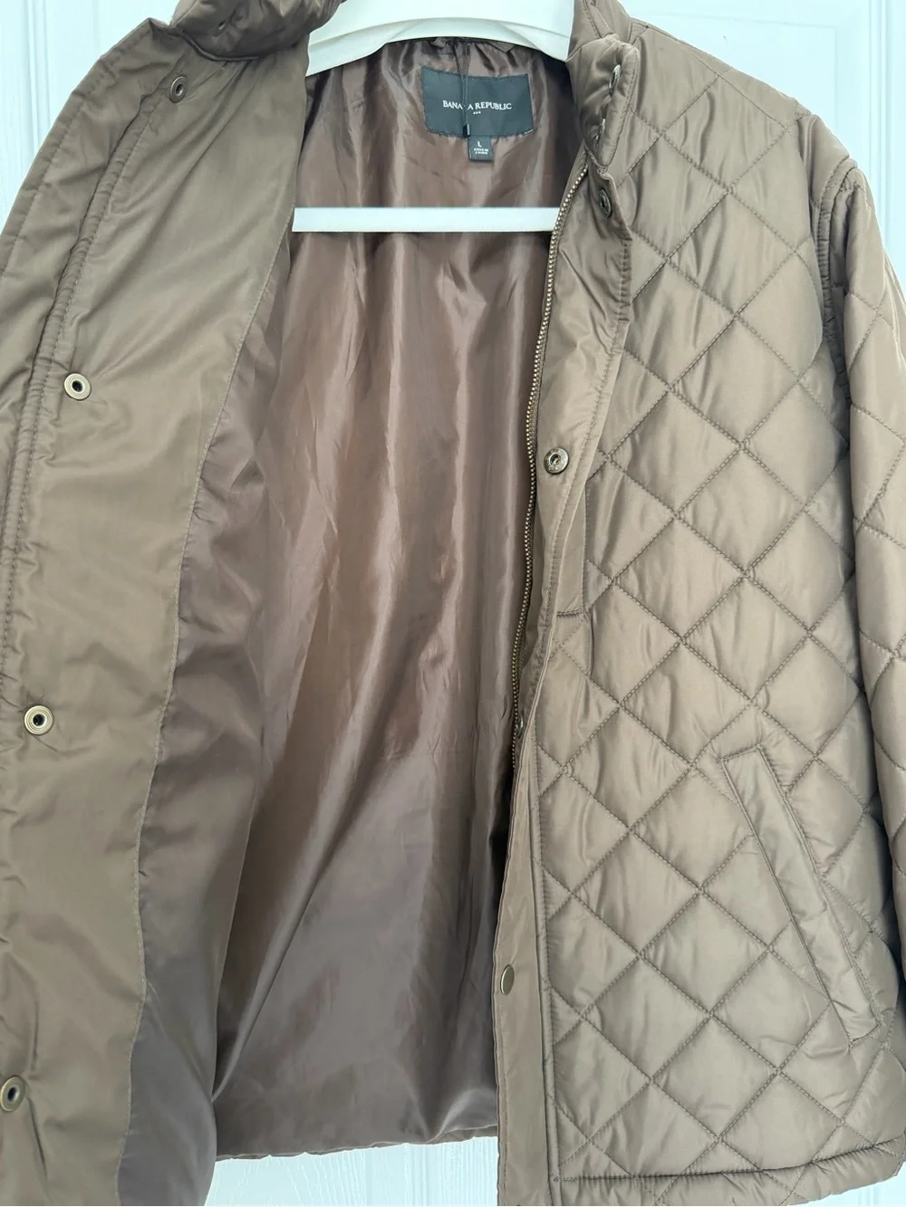 Banana Republic Diamond Quilted Puffer Jacket Earth Brown Men’s L
